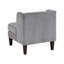 Chaise d'appoint moderne en velours côtelé gris foncé avec coussin d'assise réversible et coussin assorti-134534041