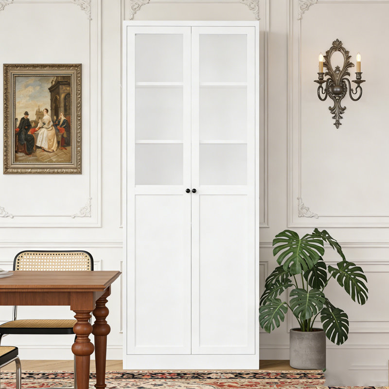 Armoire de cuisine 72 "en métal avec portes et tablettes