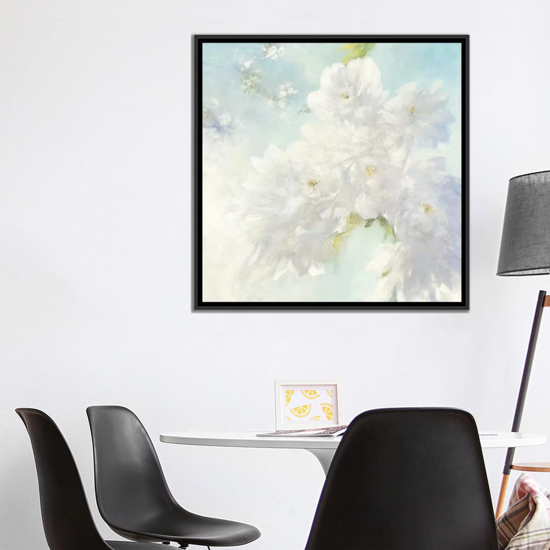 « poires, luminosité », reproduction sur toile, H 18 po x l 18 po x P 1,5 po, Toile avec cadre noir, Pas de tapis