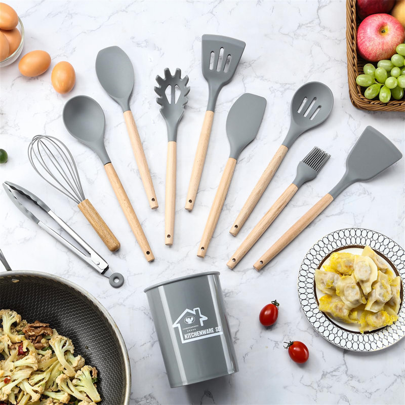 YHSNFJING 38 Utensil Set, Grey
