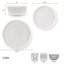 Callie 12-Piece Lightweight Chip-Resistant Bone China Dinnerware Set, Service for 4
