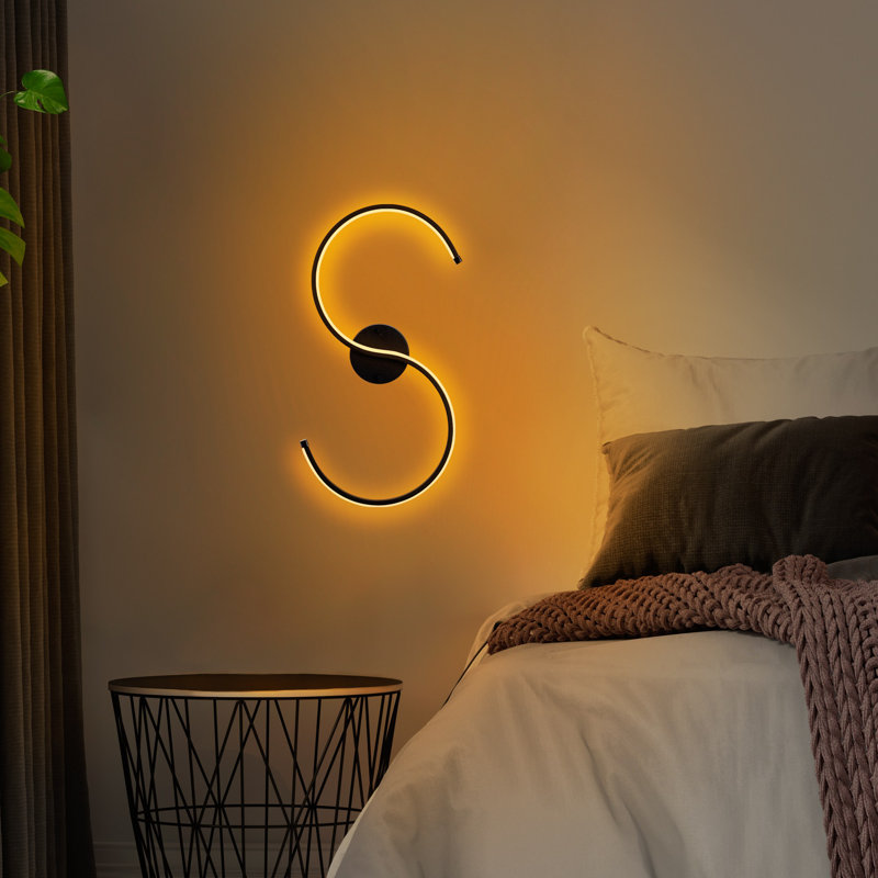 Elegant Wall Lamp, Black Metal Body, 9.8 x 22.0 x 2.0 inches | SMD LED 16W 3000K, IP20 Rated | Stylish Home Lighting Fixture for Living Room, Bedroom, and Office | Durable Metal Base Plate, Modern Design