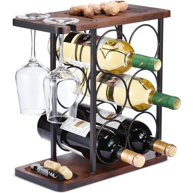 Wine Rack With Glass Rack