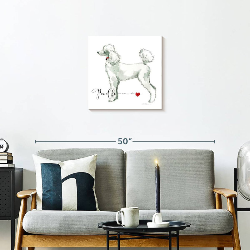 Crowle Must Love Poodles, 20" H x 20" W