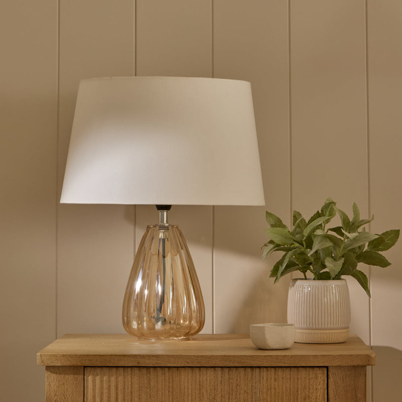 Glass Lamp, White, Yes