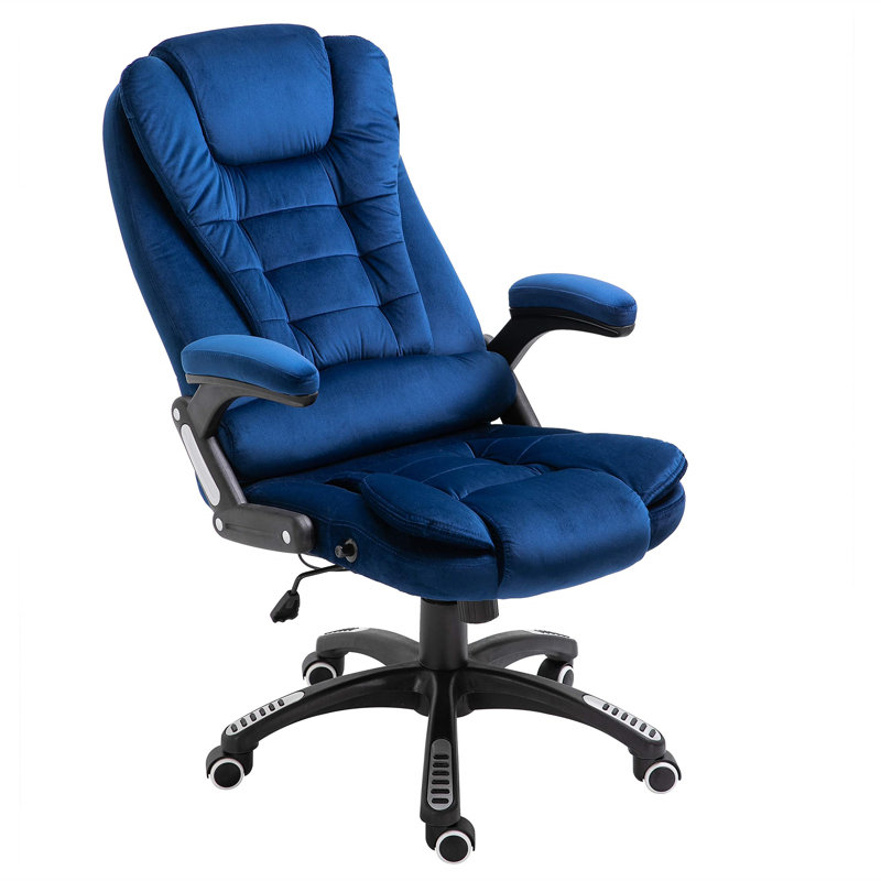 Marable Executive Chair with Headrest, Blue Velvet