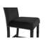 Ensemble de salle à manger à hauteur de comptoir 5 pièces Carré Table en faux marbre blanc Velours noir capitonné Chaises à têtes de clous Pieds en bois Mobilier de salle à manger noir-26461789