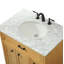 Hermes 32'' Single Bathroom Vanity with Carrara Marble Top-73359952