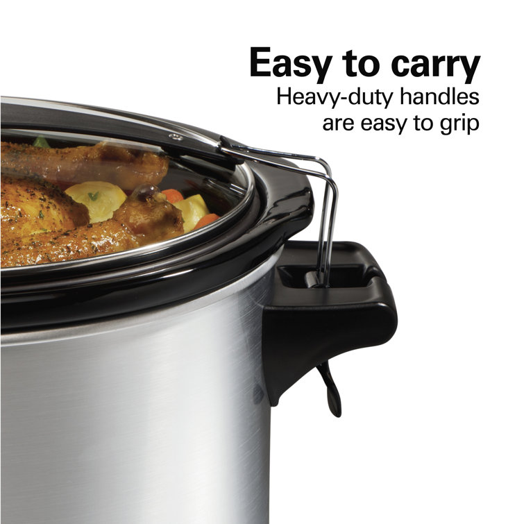 Sarahs RNAB0BWH3NFKX programmable stay or go slow cooker, 7 quarts, silver,  33576n
