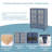 Small Blue Storage Cabinet With Glass Door & Adjustable Shelf, Kitchen Floor Cabinet With Drawer For Living Room-117419174