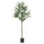 Realistic Artificial Olive Tree – 5FT Tall Faux Decorative Plant with Lifelike Leaves & Fruits, Indoor Decor for Living Room, Home Office, Store, Balcony, Perfect Housewarming Gift, 5ft (150cm)