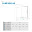 Porte de baignoire coulissante simple semi-sans cadre l 56 à 60 po x H 58 po avec verre trempé transparent 1/4 po (6 mm) Leo-121333879