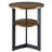 Wexford Collection Round Wood End Table with Storage Shelf, Modern Industrial Side Table with Metal Frame, Small Accent Table for Living Room, Bedroom and Small Spaces, Vintage Brown-985479221