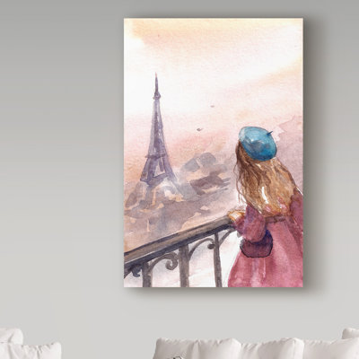 «Aivils Paris», reproduction de peinture à l'aquarelle sur toile tendue
