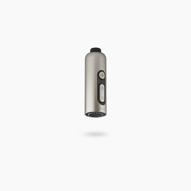 Statement Wand Surface Mount Handheld Shower Head, Brushed Nickel