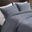 Ensemble de literie confortable en coton, sergé bleu / grand, confort toutes saisons