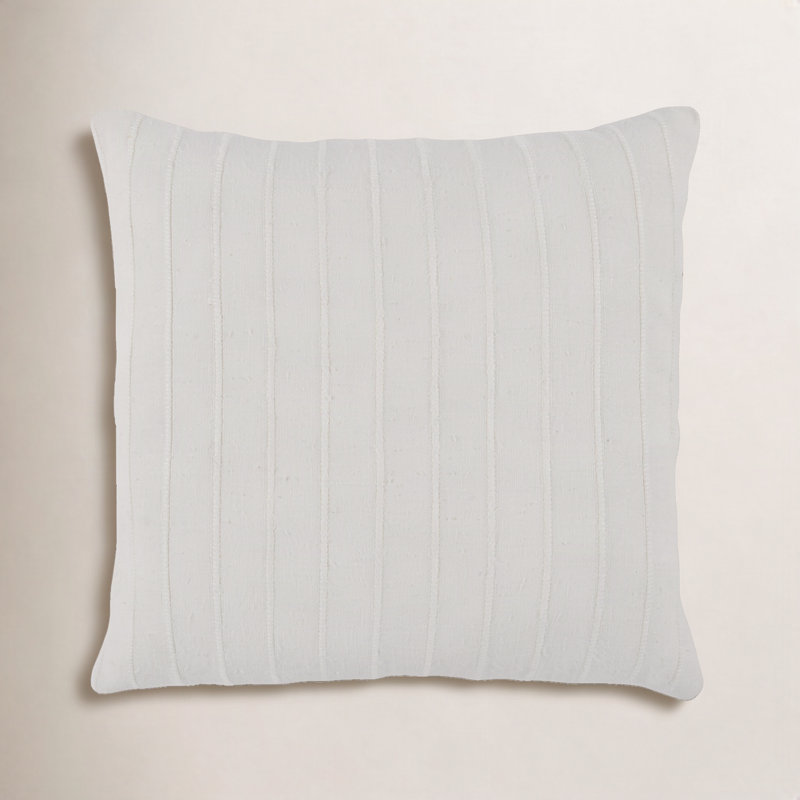 Hendri 22" Square Throw Pillow, White
