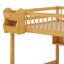 Grand lit mezzanine en bois avec garde-robe et escalier, tablettes de rangement, lit superposé multifonctionnel-2084195180