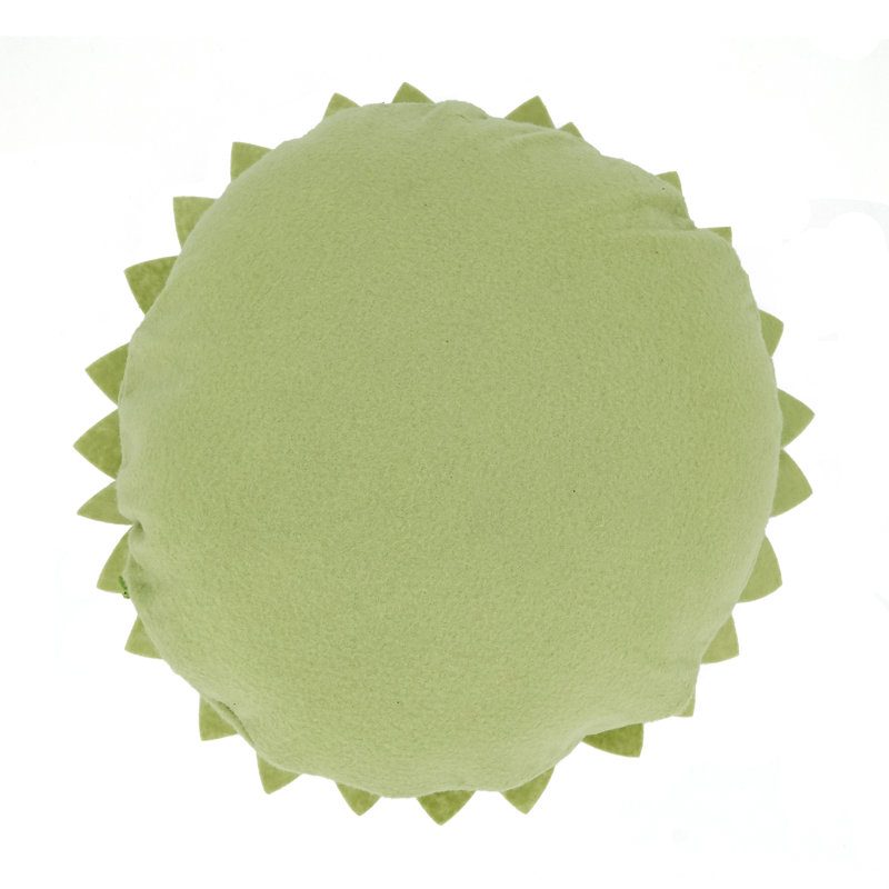 Lime Felt Flower Poly Filled Decorative Throw Pillow