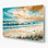 Bord de mer, calendrier, élite, art mural en métal beige