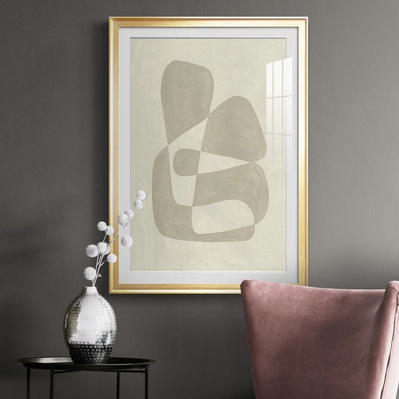 " Soft Shape II ", 24.5" H x 18.5" W x 1" D, Gold