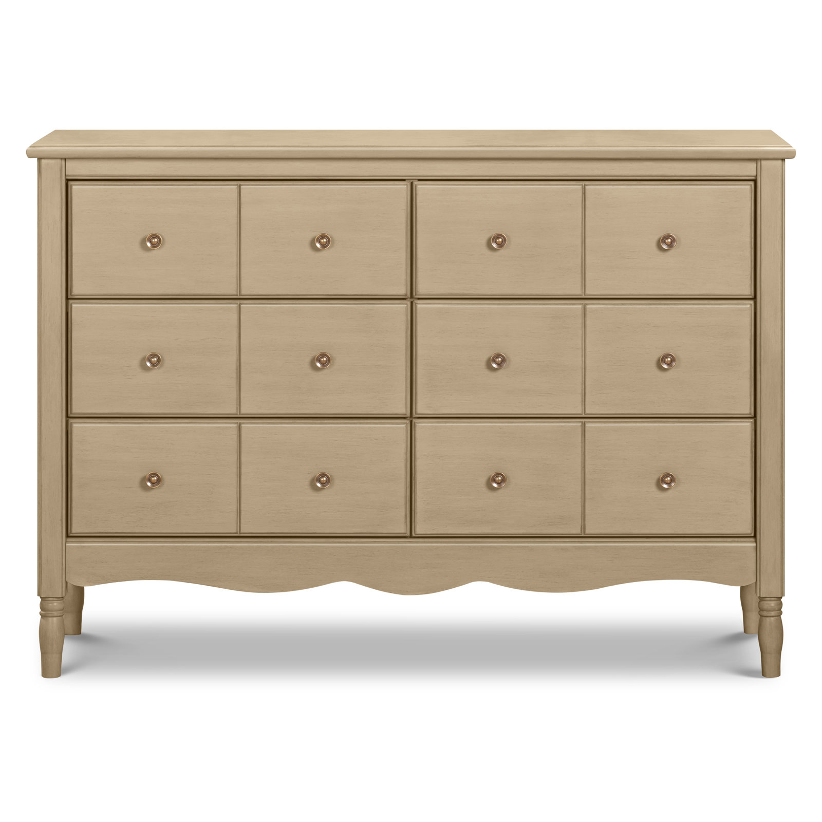 Liberty 6 Drawer 48" W Double Dresser, Washed Pine