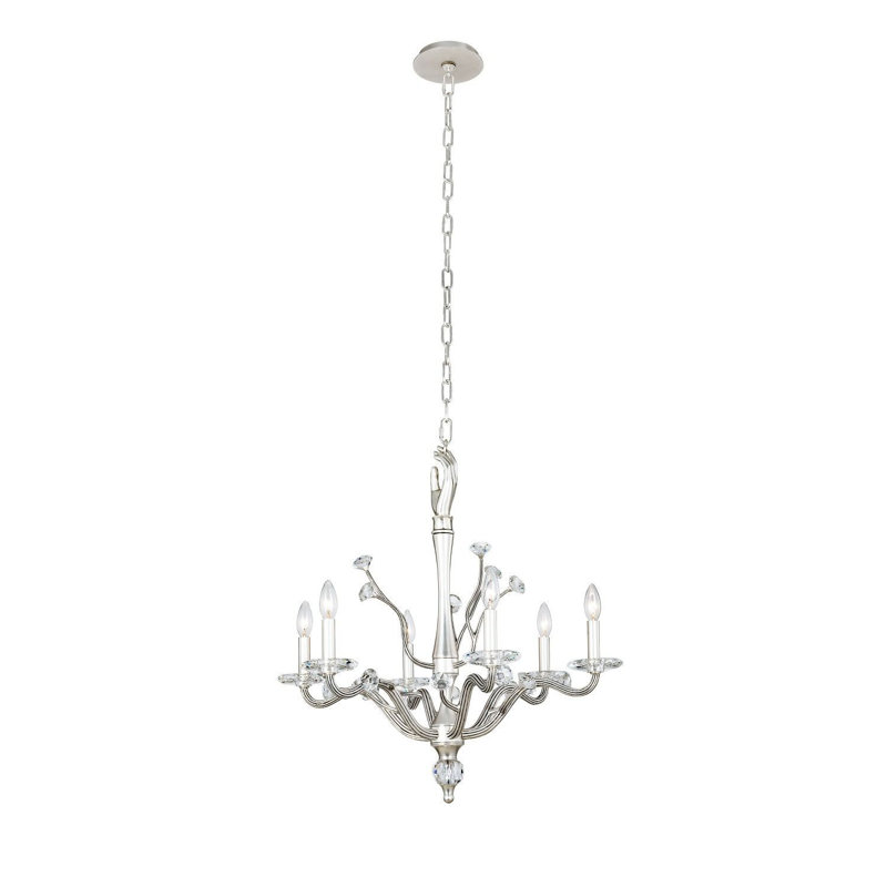 Venus 6 LT Pewter Chandelier Kalco