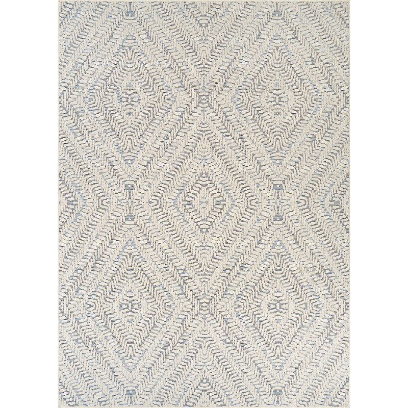 Tapis intérieur / extérieur turquoise Liguria Levanto, 6 pi 6 po x 9 pi 6 po
