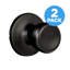 Faux bouton de porte tulipe traditionnel noir mat, placard non verrouillable et porte française, paquet de 2