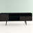 Liberty 71" Mid-Century Modern TV Stand with 4 Shelves and 1 Drawer for TVs up to 65" in Black-171932077