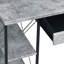 Bureau d'écriture noir + gris avec grand espace de travail et options de rangement - fonctionnel et élégant pour les bureaux-133140871-133140868