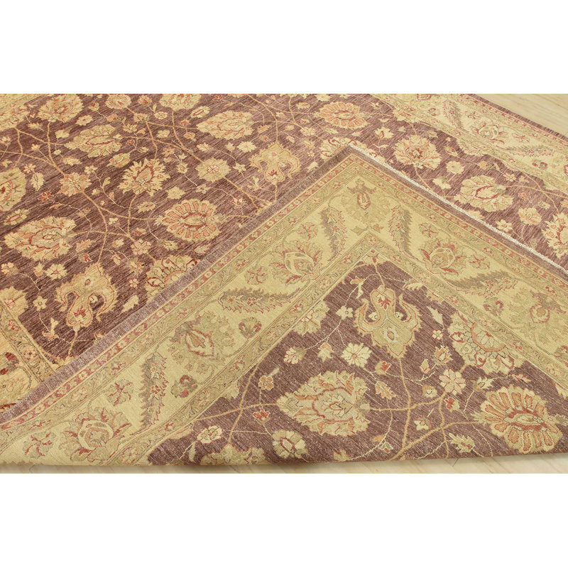 Tapis unique brun de 10 pi x 13 pi 8 po