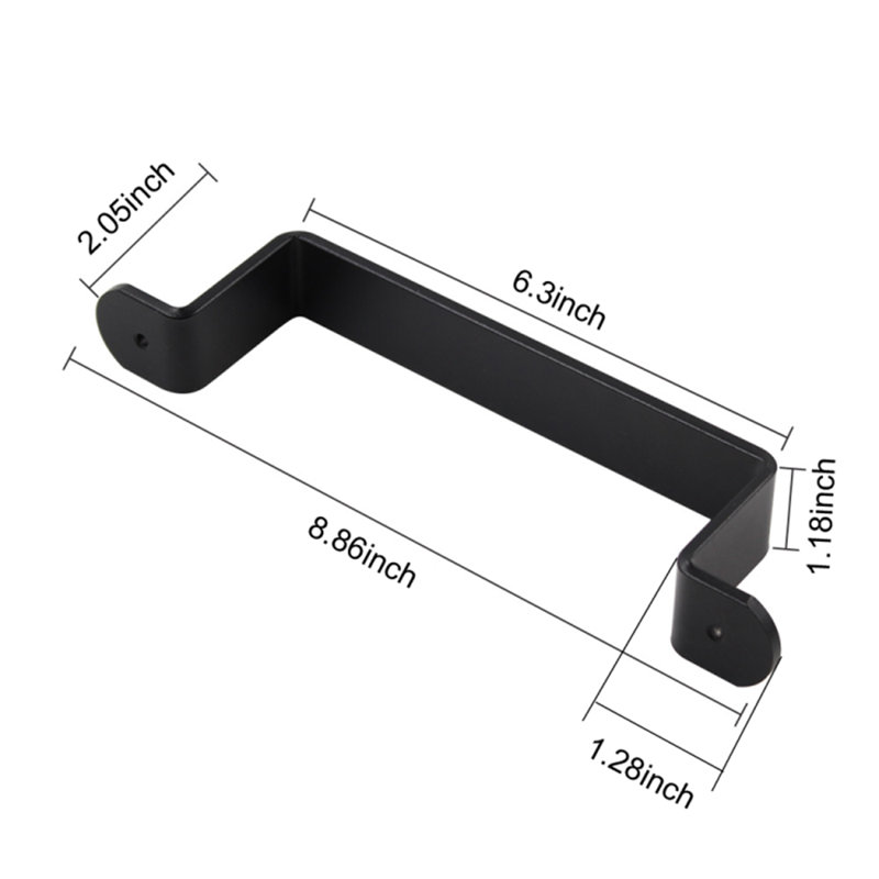 Black Carbon Steel Handle/Pull