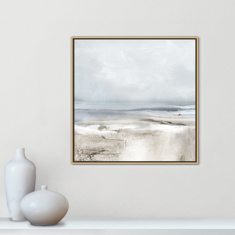 Coucher de soleil sur les reflets - reproduction carrée par Luna Mavis, H 31,5 po x l 31,5 po, Flotteur naturel