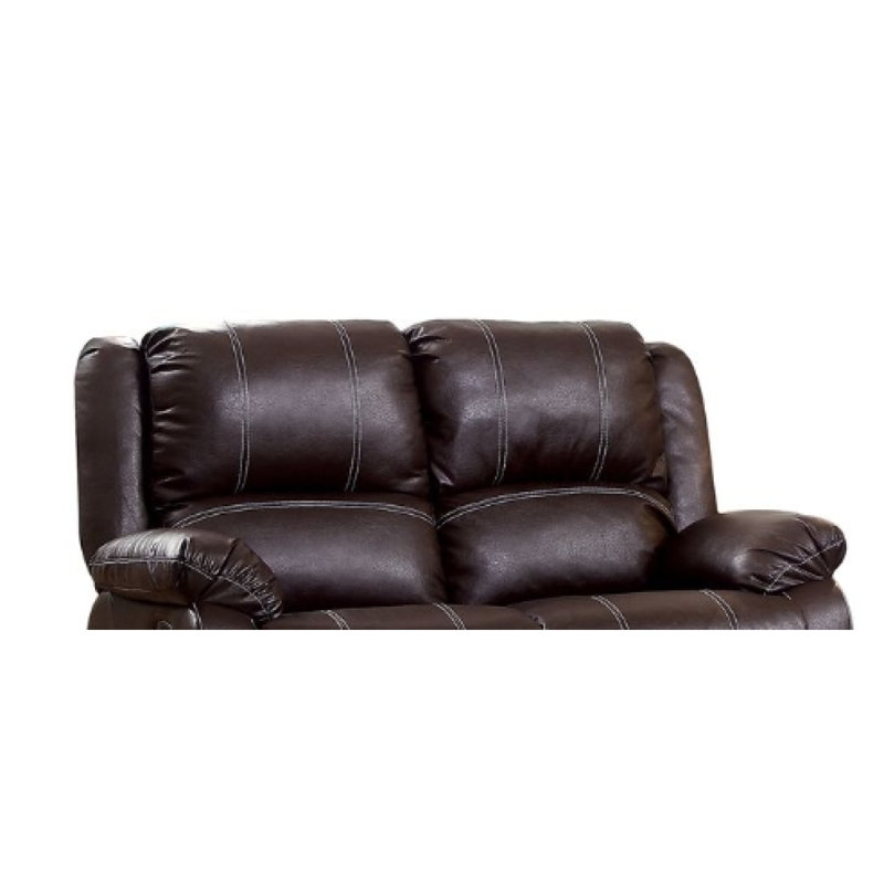 Causeuse inclinable en cuir synthétique Zuriel, Brun