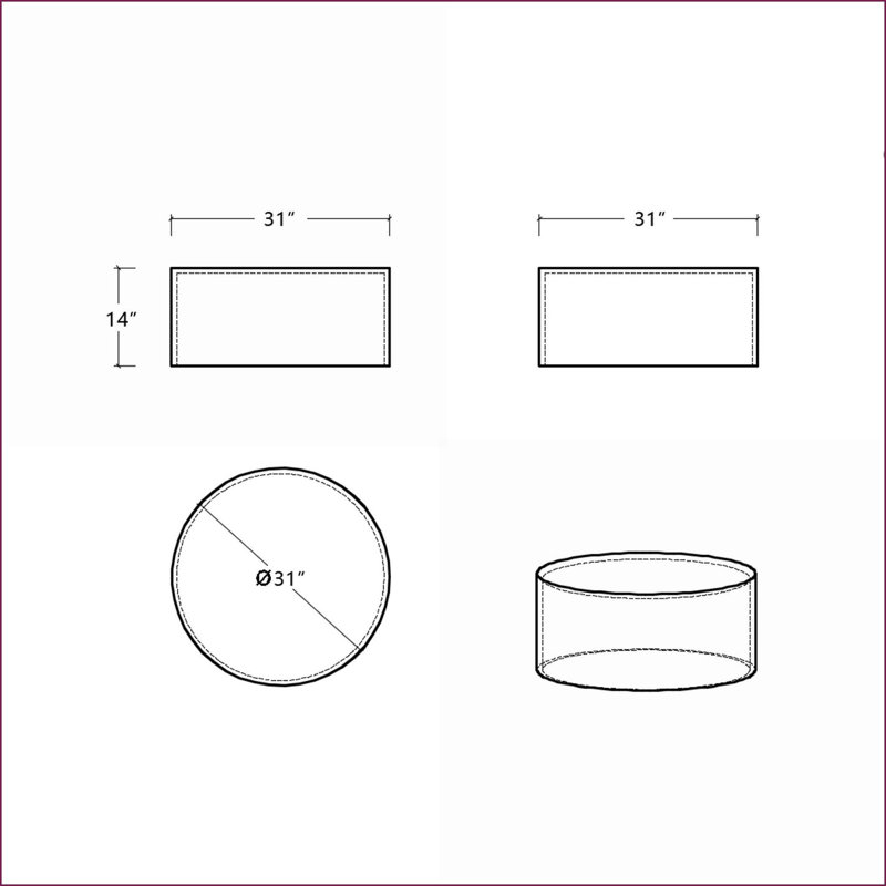 Repose-pieds rond multifonctionnel pour salon, chambre à coucher | Boucle | Gris clair
