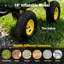 Chariot de jardinage robuste - capacité de charge de 600 lb, roues tout-terrain de 10 po, système à dégagement rapide, lit en poly durable, poignée rotative à 180 °, chariot de jardin pour l'aménagement paysager, la ferme et les travaux extérieurs