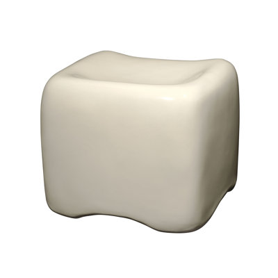 Cushion Concrete Stool, Cream