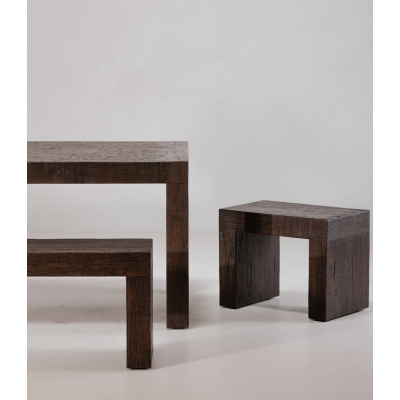 Banc en bois massif Adams, Brun