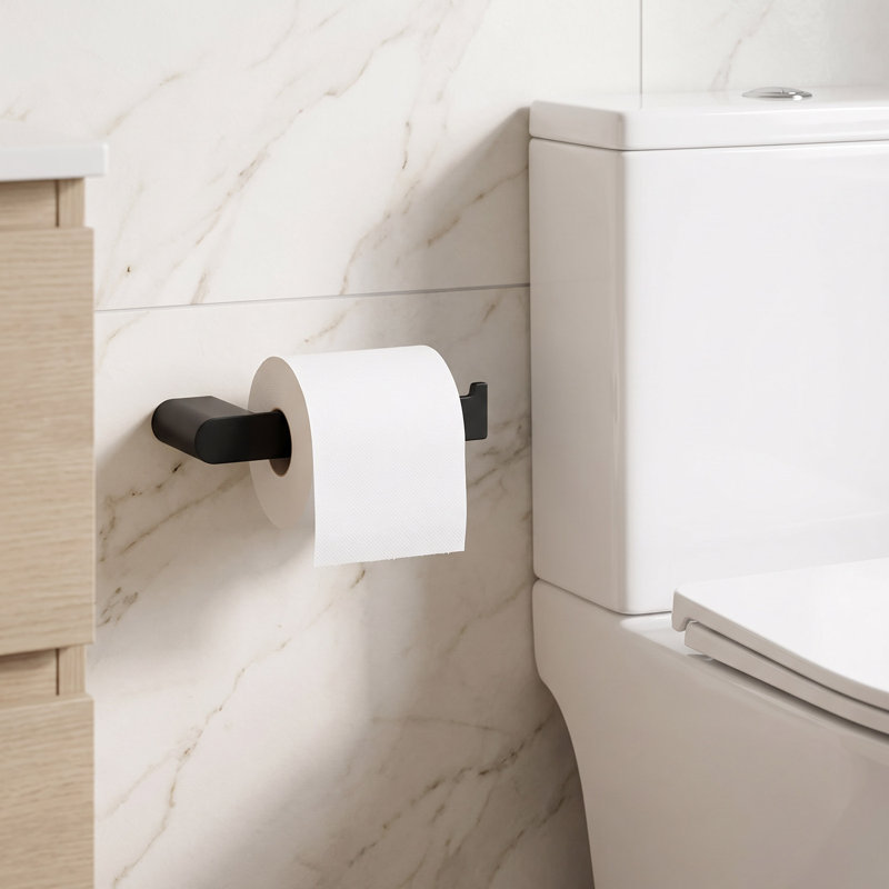 Porte-papier hygiénique linéaire moderne, Noir