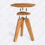Table basse hexagonale Monroe, table de salon minimaliste en bois de hêtre massif-110365971