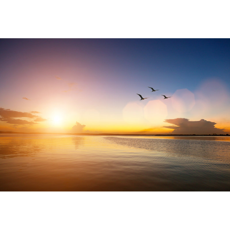 Summer Sunset by Maxiphoto - Wrapped Canvas Print, 30cm H x 46cm W x 3.8cm D