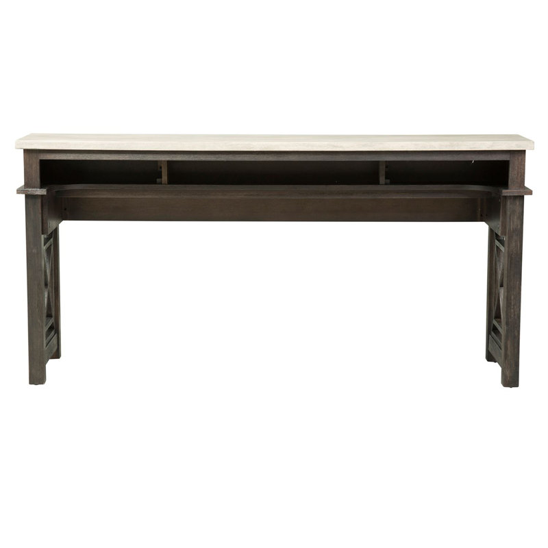 Ensemble de console avec trois tabourets rembourrés Canton