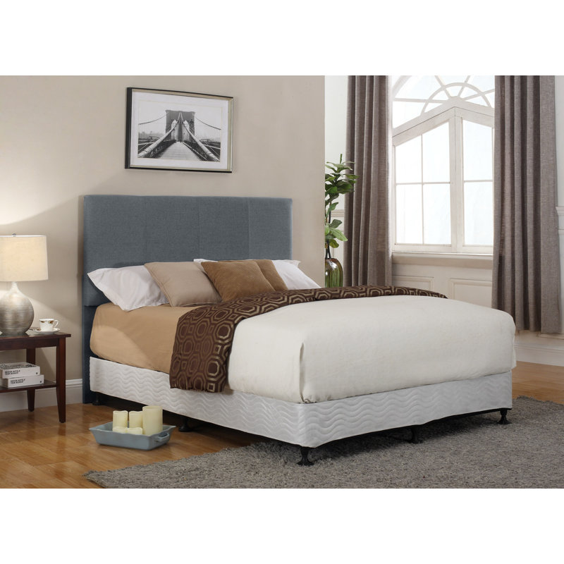 Clarimond Upholstered Linen Panel Headboard, Gray