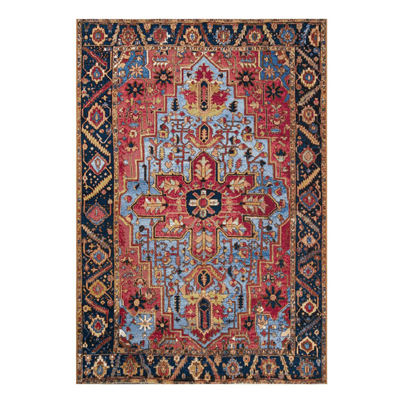 Tapis intérieur / extérieur traditionnel, Rectangle 6 pi x 9 pi