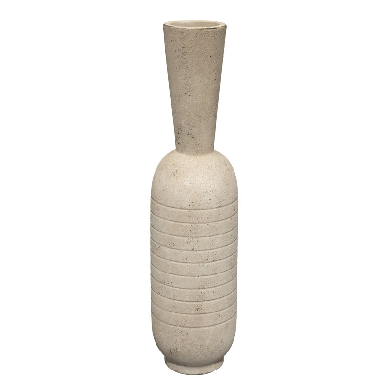Channel 17'' Rustic Antiqued Ceramic Decorative Table Vase