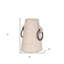 Vase cylindrique en bois massif 7 "brun clair