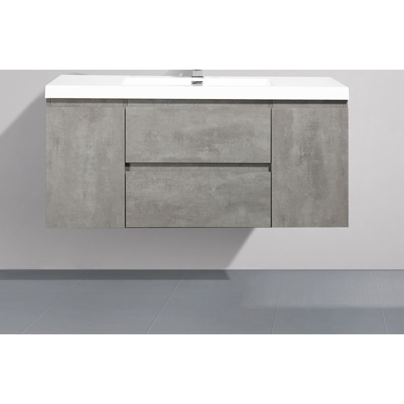 Ensemble de meuble-lavabo simple mural 47 po Monteiro