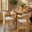 Ensemble de 2 chaises de salle à manger modernes du milieu du siècle avec bois d'hévéa