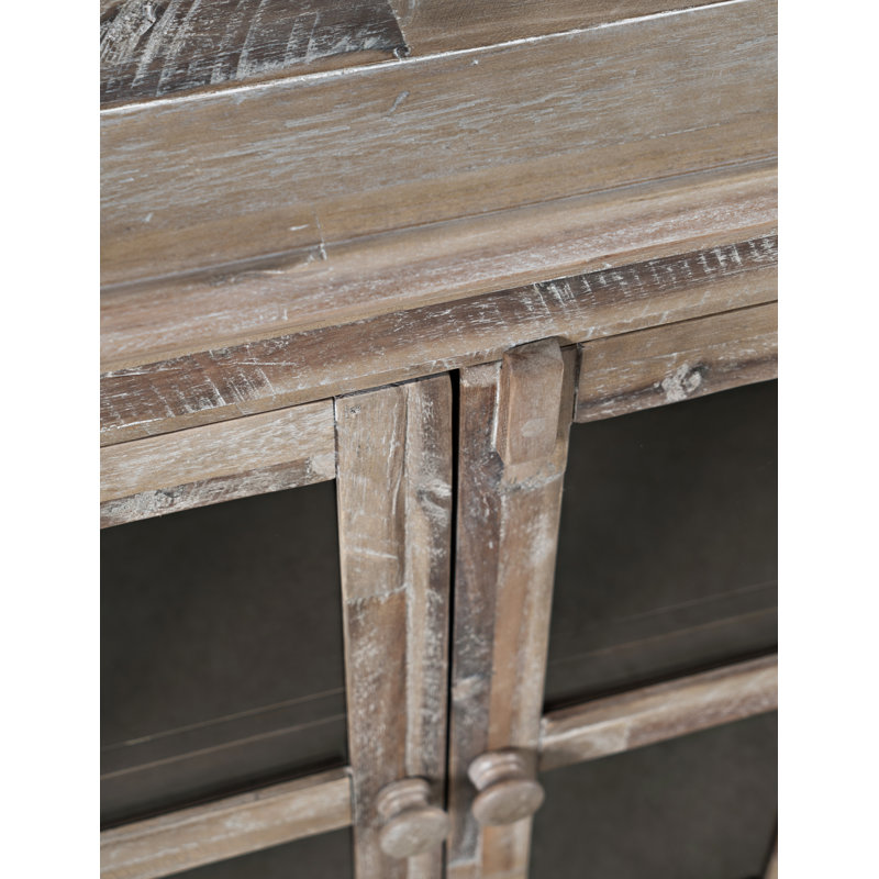Buffet en bois d'acacia massif Knorr, Gris délavé
